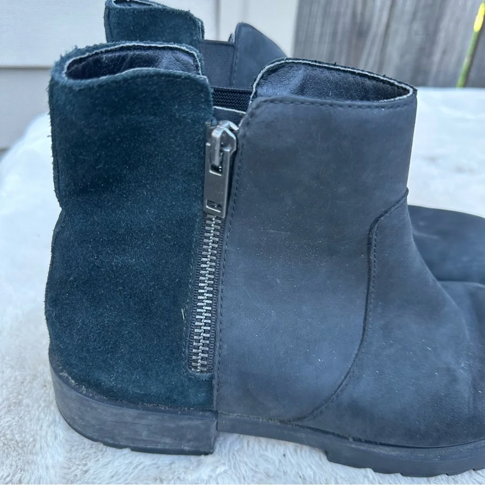 Sorel Emelie II Ankle Black Leather Boots Size 9.5